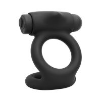 Tardenoche Denver Doppel-Penisring mit Vibro-Bullet (Schwarz)