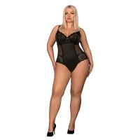 Obsessive Amallie Spitzenbody mit Bügelcups (Schwarz)