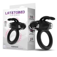 LateToBed Fermax Vibrationsring mit Rabbit (Schwarz), Bild 2