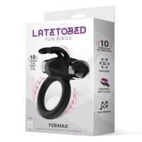 LateToBed Fermax Vibrationsring mit Rabbit (Schwarz), Bild 4