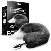 IntoYou Analplug mit schwarz-weißem Fuchsschwanz, Bild 4