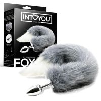 IntoYou Analplug mit grau-weißem Fuchsschwanz, Bild 2