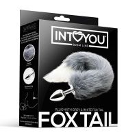 IntoYou Analplug mit grau-weißem Fuchsschwanz, Bild 3