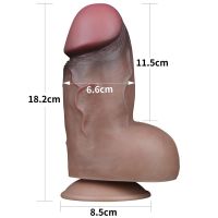 Lovetoy Dual-Layer-Dildo aus Platinsilikon 7", Bild 9