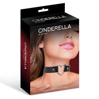 Cinderella Choker mit Herz aus veganem Leder, One Size, Bild 3