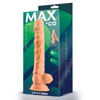 Max & Co Clint realistischer Dildo mit Hoden hautfarben 9,5", Bild 3