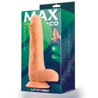 Max & Co Tod realistischer Dildo mit Hoden 9" hautfarben, Bild 4