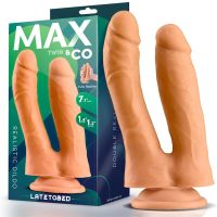 Max & Co Twin realistischer Doppeldildo 7,1" Hautfarben, Bild 2