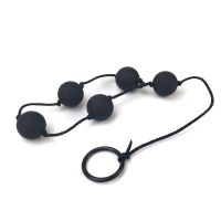 A-Gusto Analkette mit 5 Kugeln 36 cm (Schwarz)