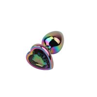 Chisa Rainbow Effect Metall-Analplug mit Herzjuwel, Bild 3
