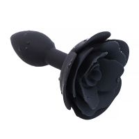 A-Gusto Silikon-Analplug mit Rose (Schwarz), Bild 3