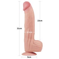 Lovetoy Dual-Layer-Dildo mit verschiebbarer Haut 12", Bild 10