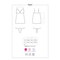 Obsessive Redella Chemise mit String (Schwarz), Bild 3