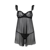 Avanua Milagros Negligé und String (Schwarz), Bild 3