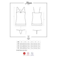 Obsessive Miamor Chemise mit String, mattweiß