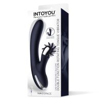 IntoYou Navyspace Vibrator mit rotierenden Zungen (Blau)