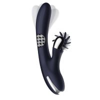 IntoYou Royalspace Vibrator mit rotierenden Zungen und 360º (Blau)