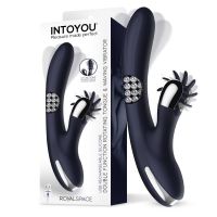 IntoYou Royalspace Vibrator mit rotierenden Zungen und 360º (Blau), Bild 2