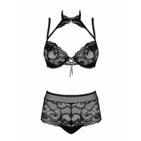 Obsessive Elizenes Spitzen-BH-Set mit Neckholder und String, Bild 2