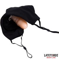 LateToBed Gesichtsmaske mit abnehmbarem Dildo, 6 cm, Bild 3