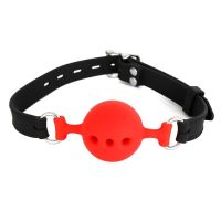 LateToBed atmungsaktiver Silikon-Ballknebel S - 4 cm