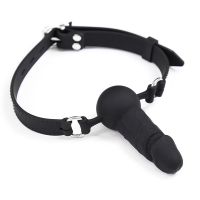 LateToBed verstellbarer Silikon-Dildoknebel 36-52 cm