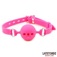 LateToBed atmungsaktiver Silikon-Ballknebel M - 4,5 cm