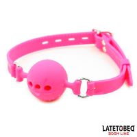 LateToBed atmungsaktiver Silikon-Ballknebel M - 4,5 cm, Bild 3