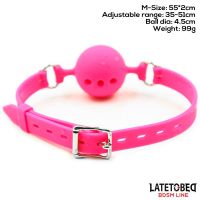LateToBed atmungsaktiver Silikon-Ballknebel M - 4,5 cm, Bild 7