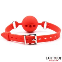 LateToBed atmungsaktiver Silikon-Ballknebel S - 4 cm, Bild 6