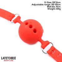LateToBed atmungsaktiver Silikon-Ballknebel S - 4 cm, Bild 9