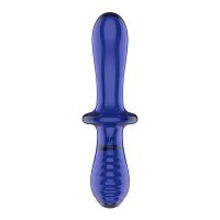 Satisfyer Double Crystal Glasstimulator warm und kalt (Blau), Bild 4