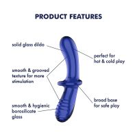 Satisfyer Double Crystal Glasstimulator warm und kalt (Blau), Bild 6