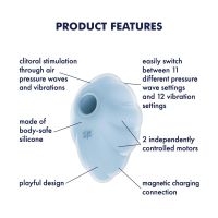 Satisfyer Cloud Dancer, Klitoris-Sauger und Vibrator (Blau), Bild 4
