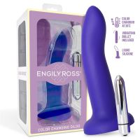 Dildox by Engily Ross vibrierender farbwechselnder Dildo, Blau zu Lila, Bild 2