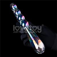 Lovetoy Twilight Gleam Glasdildo Rising Ripples 19 cm, Bild 2