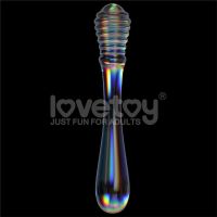 Lovetoy Twilight Gleam Glasdildo Twin Pleasures 20,5 cm