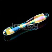 Lovetoy Twilight Gleam Glasdildo Double Delight 23 cm
