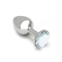Rimba Sofia Metall-Analplug mit klarem Schmuckstein