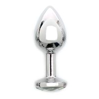 Rimba Sofia Metall-Analplug mit klarem Schmuckstein, Bild 3