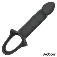 Action Strap-on mit hohlem Dildo, 5-6,5 cm dick (Schwarz), Bild 5