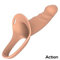 Action Strap-on mit hohlem Dildo aus Premium-Silikon