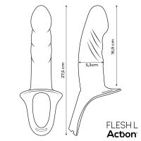 Action Strap-on mit hohlem Dildo aus Premium-Silikon