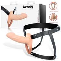Action Strap-on mit hohlem Dildo, 4-5 cm dick, Bild 3