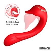 IntoYou Swana Vibrator mit leckender Zunge und verstellbarem Winkel
