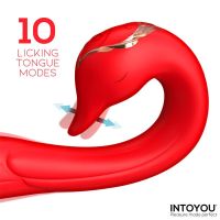 IntoYou Swana Vibrator mit leckender Zunge und verstellbarem Winkel, Bild 2