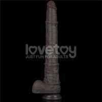Lovetoy biegsamer Dildo XXL 16", zwei Schichten, dunkelbraun, Bild 3