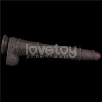 Lovetoy biegsamer Dildo XXL 16", zwei Schichten, dunkelbraun, Bild 6