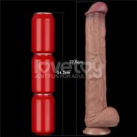 Lovetoy biegsamer Dildo XXL 14,5", zwei Schichten, hautfarben, Bild 13