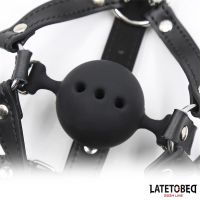 LateToBed Kopfharness mit Ballknebel und Nasenhaken, Bild 3